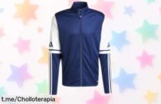 Increíble chaqueta adidas de training con estilo único y cierre seguro, rebajada para que no la dejes escapar; corre y hazla tuya antes que se agote ¡No te arrepentirás!
