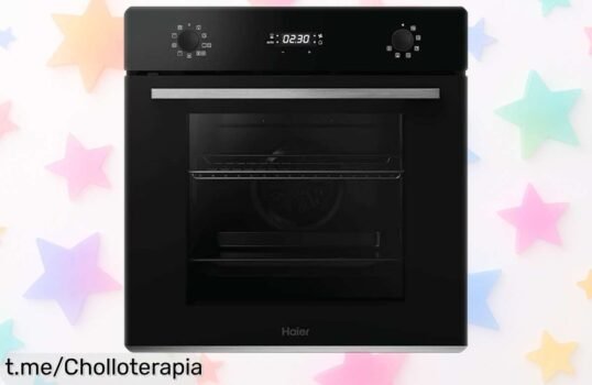 Increíble horno multifunción Haier con función Airfry y 70L de capacidad a precio rebajado, un chollazo para disfrutar cocinando como un chef en casa ¡no te lo pierdas!