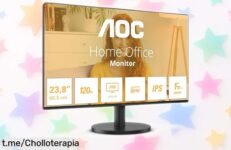 Increíble monitor FHD de 24 pulgadas AOC con IPS y 100 Hz a un precio rebajado, ¡imagina tus juegos o películas en colores nítidos! Aprovecha esta oportunidad, quedan pocos.