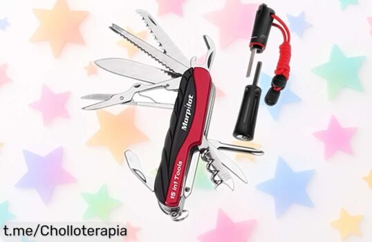 Increíble navaja multifuncional Morpilot 15 en 1, lista para cualquier aventura: ¡precio rebajado que no se repetirá! No dejes pasar esta oportunidad y arma tu próxima escapada.