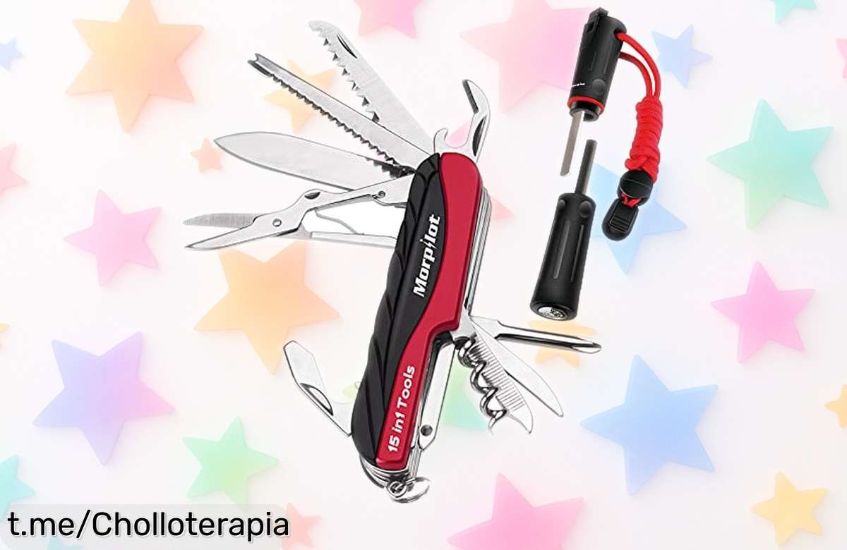 Increíble navaja multifuncional Morpilot 15 en 1, lista para cualquier aventura: ¡precio rebajado que no se repetirá! No dejes pasar esta oportunidad y arma tu próxima escapada.