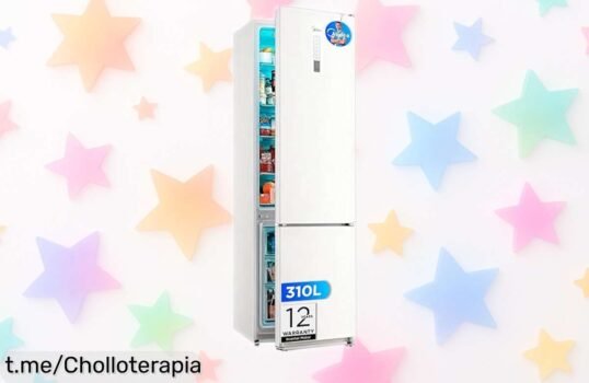 Increíble nevera combi Midea No Frost, ¡rebajada y lista para que la disfrutes en tu hogar! No dejes pasar este ofertón único y dale a tu cocina el toque que se merece.