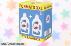 Increíble pack ahorro de detergente líquido Skip XXL: 170 lavados, limpieza potente y fragancia fresca. No dejes pasar este super chollo, ¡haz que tu ropa brille ahora!