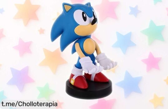 Increíble soporte Cable Guys Sonic para tus mandos y móviles, ¡rebajado por tiempo limitado! No dejes pasar este chollo que elevará tu experiencia de juego a lo épico.