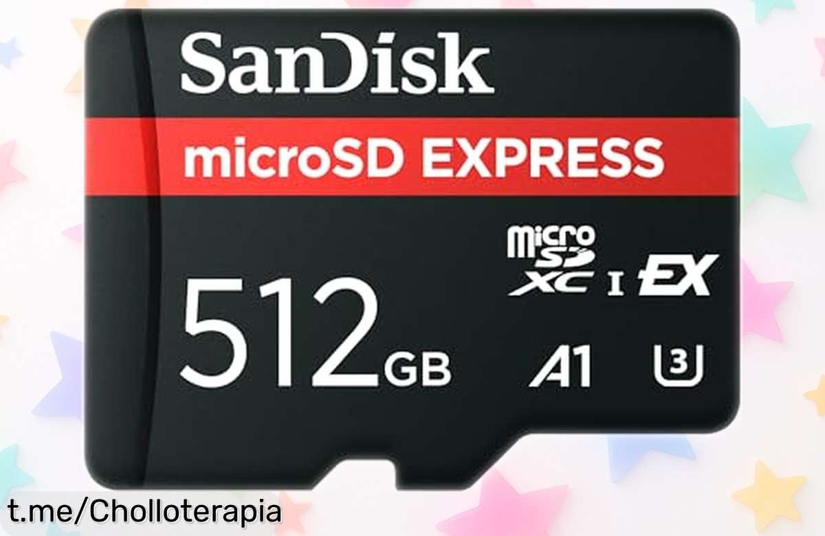 Increíble tarjeta microSD SanDisk de 512 GB, velocidad imbatible hasta 880 MB/s ¡Rebajada! Guarda tus momentos sin miedo y a toda velocidad. Date prisa, se van volando.