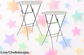 Increíbles mesas plegables redondas altas 80x110cm a precio rebajado, ¡un super chollo que no quieres perderte! Dale estilo a tus reuniones y haz que cada momento cuente.