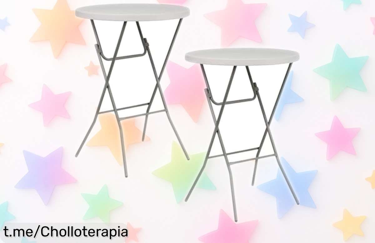 Increíbles mesas plegables redondas altas 80x110cm a precio rebajado, ¡un super chollo que no quieres perderte! Dale estilo a tus reuniones y haz que cada momento cuente.