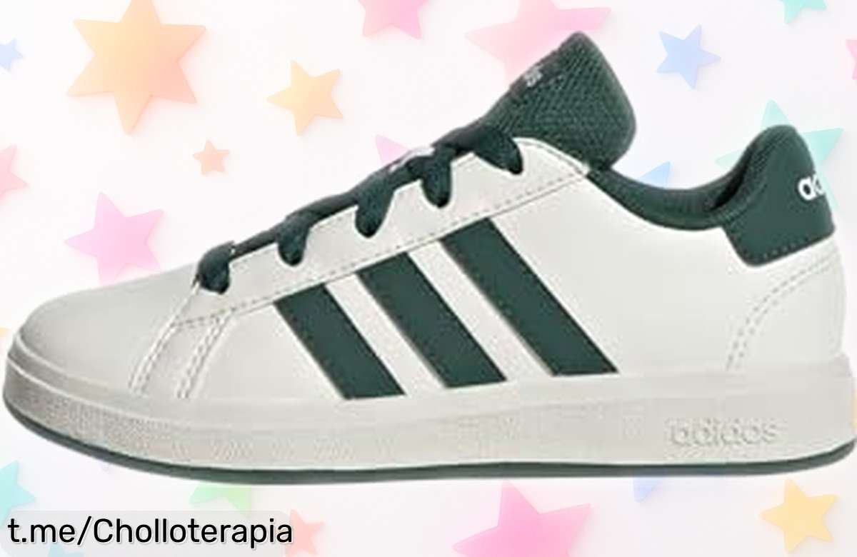 Increíbles tenis unisex Adidas Grand Court, diseño clásico y suela robusta a precio rebajado: no dejes que esta oferta limitada haga brillar los pasos de tus peques.