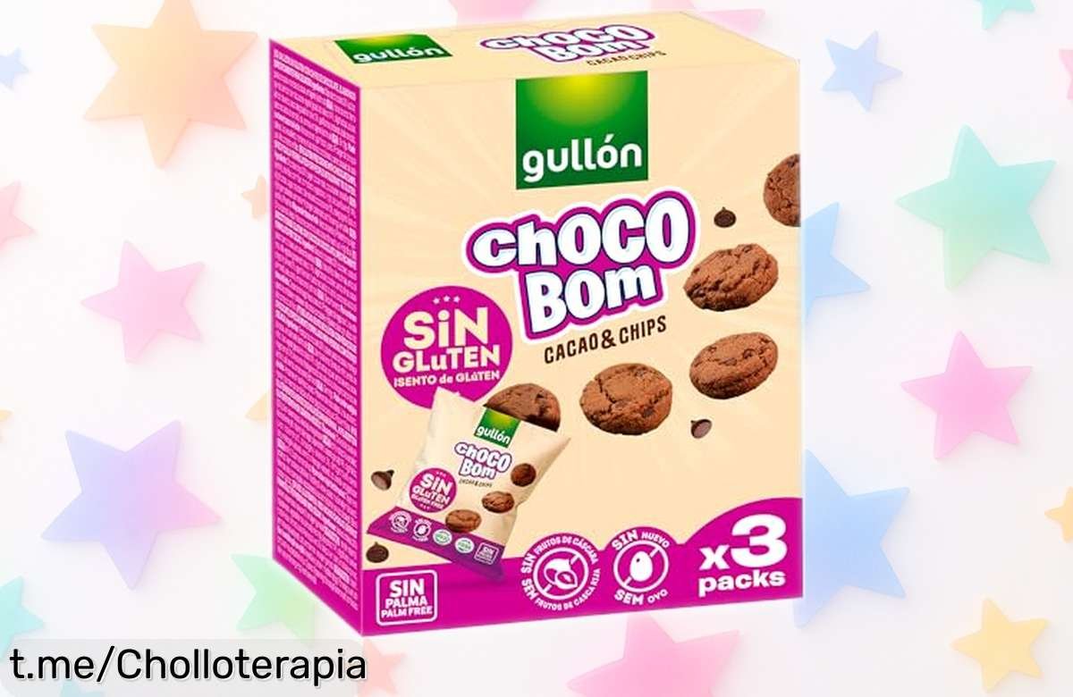 Irresistibles galletas mini choco bom sin gluten, ¡súper ricas en fibra! Aprovecha el precio rebajado y disfruta de un snack delicioso que no podrás resistir. ¡Corre que vuelan!
