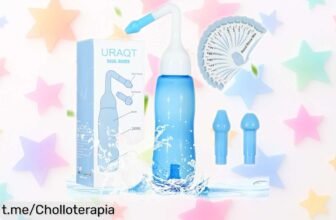 Irrigador nasal URAQT con boquillas para toda la familia a precio loco. ¡No dejes escapar esta oferta limitada y respira mejor ya!