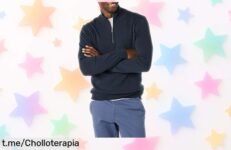 Jersey Amazon Essentials azul marino con cremallera a precio loco: ¡no dejes pasar esta oportunidad única para lucir increíble y dar un toque de estilo a tu armario ya!