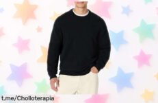 Jersey de algodón Amazon Essentials con cuello redondo texturizado a precio loco, no esperes más para lucir un estilo moderno y sentirte genial ¡Oferta fugaz que se va volando!