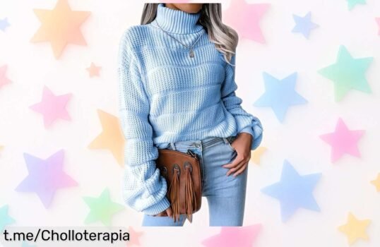 Jersey grueso NLAND para mujer con cuello alto, ¡precio rebajado increíble! Añade estilo y calidez a tus días de frío. No dejes pasar esta oportunidad única, ¡hazlo tuyo ya!