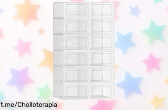 Juego de 12 cajas zapatero SONGMICS transparentes y apilables, ¡rebajadas a precio loco para que organices tu espacio! No dejes pasar este super chollo y triunfa en casa ya mismo.