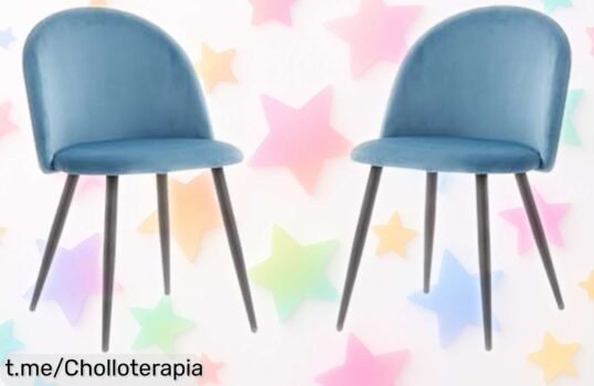 Juego de 2 sillas de comedor EGOONM personalizables, súper resistentes y fáciles de montar. ¡No te pierdas este ofertón que transforma tu hogar antes de que se acabe!