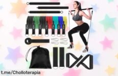 Juego de 7 gomas elásticas Roelly para entrenar en casa o donde quieras, precio rebajado que te va a dejar boquiabierto, ¡hazte fuerte y aprovecha este ofertón antes de que se acabe!