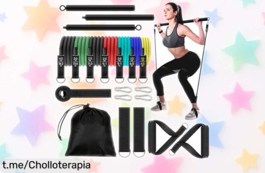 Juego de 7 gomas elásticas Roelly para entrenar en casa o donde quieras, precio rebajado que te va a dejar boquiabierto, ¡hazte fuerte y aprovecha este ofertón antes de que se acabe!