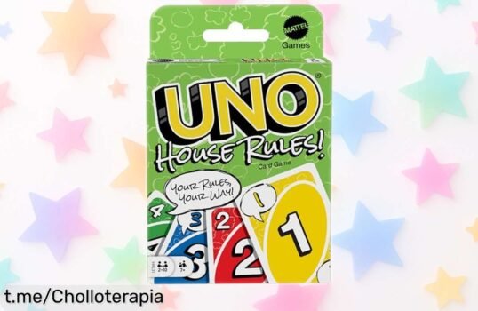 Juego de cartas UNO de Mattel rebajado para que tus fiestas sean inolvidables, riendo y creando reglas únicas en cada partida; ¡no te quedes sin el tuyo!