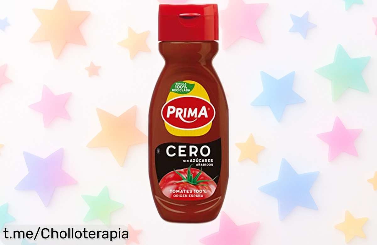 Ketchup sin azúcares añadidos y mitad de calorías, ¡super chollo a precio muy bajo! Date prisa, esta oferta brutal vuela y mereces disfrutar sin culpa.