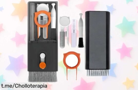 Kit de limpieza 10 en 1 con cepillo para teclado, ¡ofertón y súper compacto! Deja tus dispositivos impecables al instante. No pierdas esta oportunidad única de brillar por dentro y fuera.