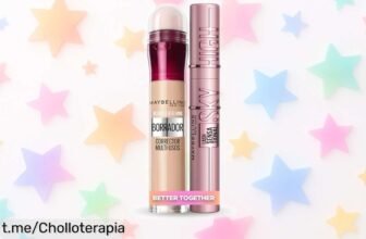 Kit maquillaje Maybelline con máscara de pestañas y corrector a un precio rebajado que alucina. Luz una mirada que enamora antes de que se acabe el ofertón, ¡no esperes más!