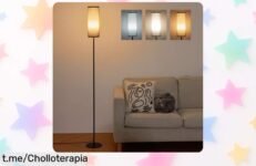 Lámpara de pie LED IPARTS con tres tonos de luz para iluminar tu espacio; ¡oferta rebajada irresistible, no te quedes sin la tuya y disfruta esos momentos especiales!