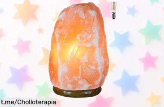 Lámpara de sal del Himalaya H HANSEL HOME con luz ámbar y base de madera, ahora a un precio rebajado que no puedes dejar pasar. Dale magia a tu hogar ¡date prisa antes de que se agote!