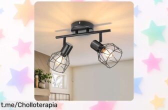 Lámpara de techo ajustable Dehobo con 2 focos LED a precio rebajado, dale vida y chispa a tus espacios antes que se agote esta increíble oferta.