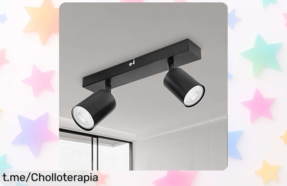 Lámpara de techo y pared Dehobo con 2 focos giratorios a precio rebajado, transforma tu hogar ¡No dejes escapar este super chollo que iluminará tus momentos!