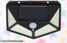 Lámpara solar LED con 100 luces para que tus noches brillen, ¡super chollo rebajado a un precio muy bajo! Ilumina tu vida antes de que se agote esta oferta única.