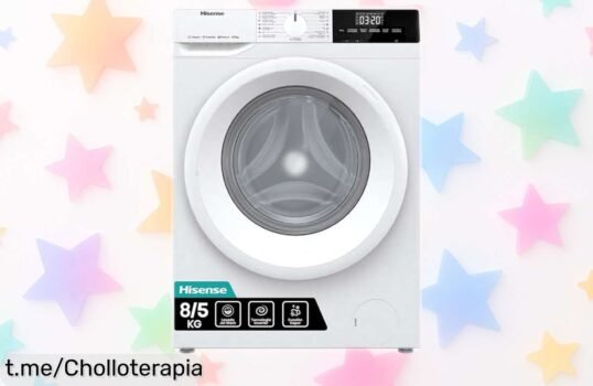 Lavadora secadora Hisense 8+5 Kg con vapor que elimina bacterias y arrugas; aprovecha este super chollazo antes de que desaparezca, ¡tu ropa merece lo mejor!
