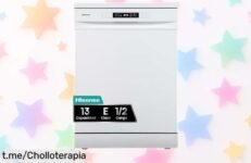 Lavavajillas Hisense súper silencioso para 13 servicios, ¡ofertón inigualable! Dale una tregua a tus platos y disfruta sin estrés en la cocina.