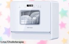 Lavavajillas portátil AIRMSEN con 7+2 programas y depósito de 5L, ¡super chollo que no puedes dejar escapar! Solo quedan pocas unidades para hacer tu vida más fácil.