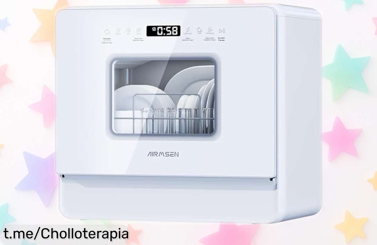 Lavavajillas portátil AIRMSEN con 7+2 programas y depósito de 5L, ¡super chollo que no puedes dejar escapar! Solo quedan pocas unidades para hacer tu vida más fácil.