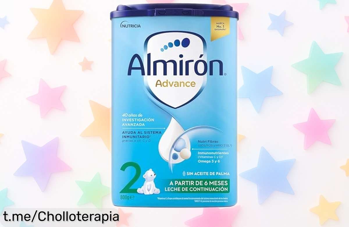Leche de continuación Almirón que refuerza defensas y cuida la mente, ahora a precio rebajado: ¡un super chollo para mimar a tu bebé hoy mismo!