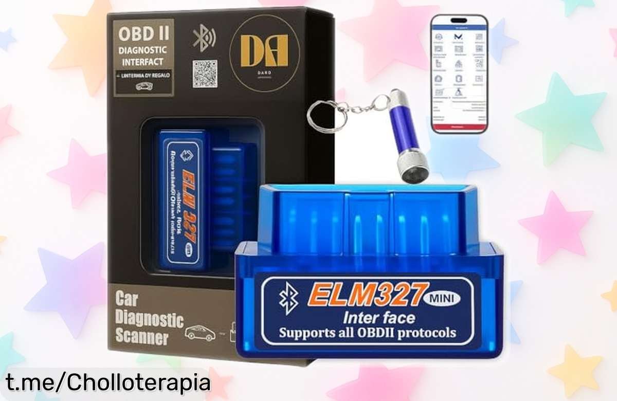 Lector OBD2 Bluetooth con linterna de regalo: diagnóstico fácil y rápido desde tu móvil a un precio rebajado que no puedes dejar escapar ¡Disfruta cuidando tu coche ya mismo!