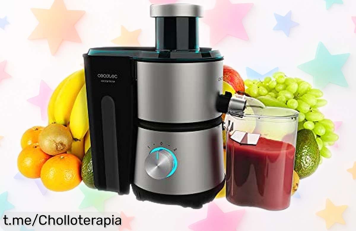 Licuadora potente y compacta Cecotec Orbital Juice&Fresh a precio rebajado, exprime al máximo tus zumos perfectos. ¡No dejes pasar esta oportunidad única!