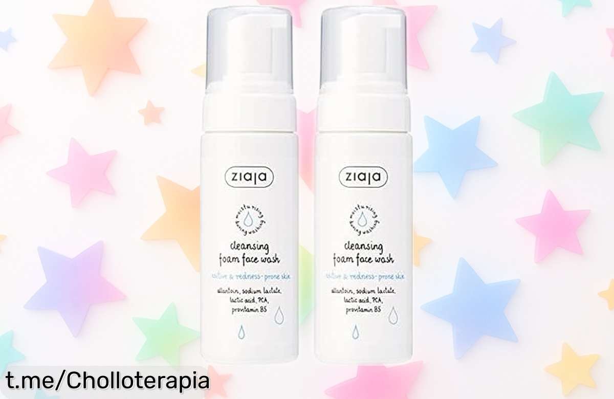 Limpiador facial en espuma Ziaja para piel sensible, ¡llévate 2 unidades a precio rebajado! Tu piel merece este super chollo que la dejará radiante y suave. ¡No te lo pierdas!