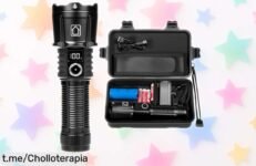 Linterna LED súper potente Carehabi con 100000 lúmenes y batería gigante, ¡ofertón rebajado que no puedes dejar escapar para iluminar tus momentos más difíciles!