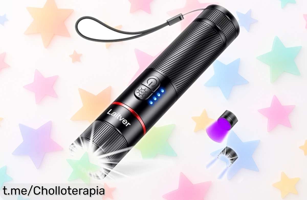 Linterna LED/UV recargable 2 en 1 superbrillante, perfecta para descubrir lo invisible a un precio rebajado que no puedes dejar pasar. ¡Despierta tu curiosidad y llévatela ya!