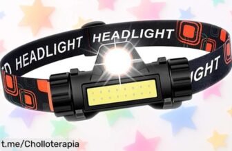 Linterna frontal recargable 2 en 1 con imán, ¡super chollo a precio rebajado! Ilumina tus noches y vive nuevas aventuras, pero corre que vuelan las unidades.