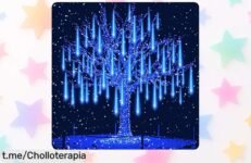 Luces de lluvia de meteoros Auniq LED: ¡un efecto mágico con 240 LEDs a un precio rebajado que se agota rápido! Dale brillo a tus fiestas antes de que se vayan.