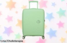 Maleta rígida Soundbox American Tourister con ruedas 360° y cerradura TSA, ¡precios locos para tus aventuras! Aprovecha este ofertón y viaja con estilo antes de que se acabe.