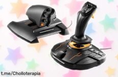 Mando de vuelo Thrustmaster con H.E.A.R.T. y S.M.A.R.T. a precio rebajado que no volverás a ver, ¡despierta el piloto en ti y conquista los cielos ya mismo!