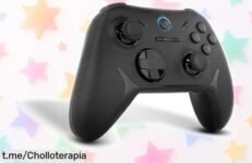 Mando inalámbrico Bluetooth con vibración personalizable, ahora a precio de ganga; juega hasta 10 horas y domina tus partidas como un pro, ¡no te lo pierdas!