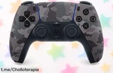 Mando inalámbrico DualSense para PS5 en camuflaje gris, ¡siente la acción y ahorra con este descuentazo! Corre que vuelan, comparte tus mejores momentos ya.