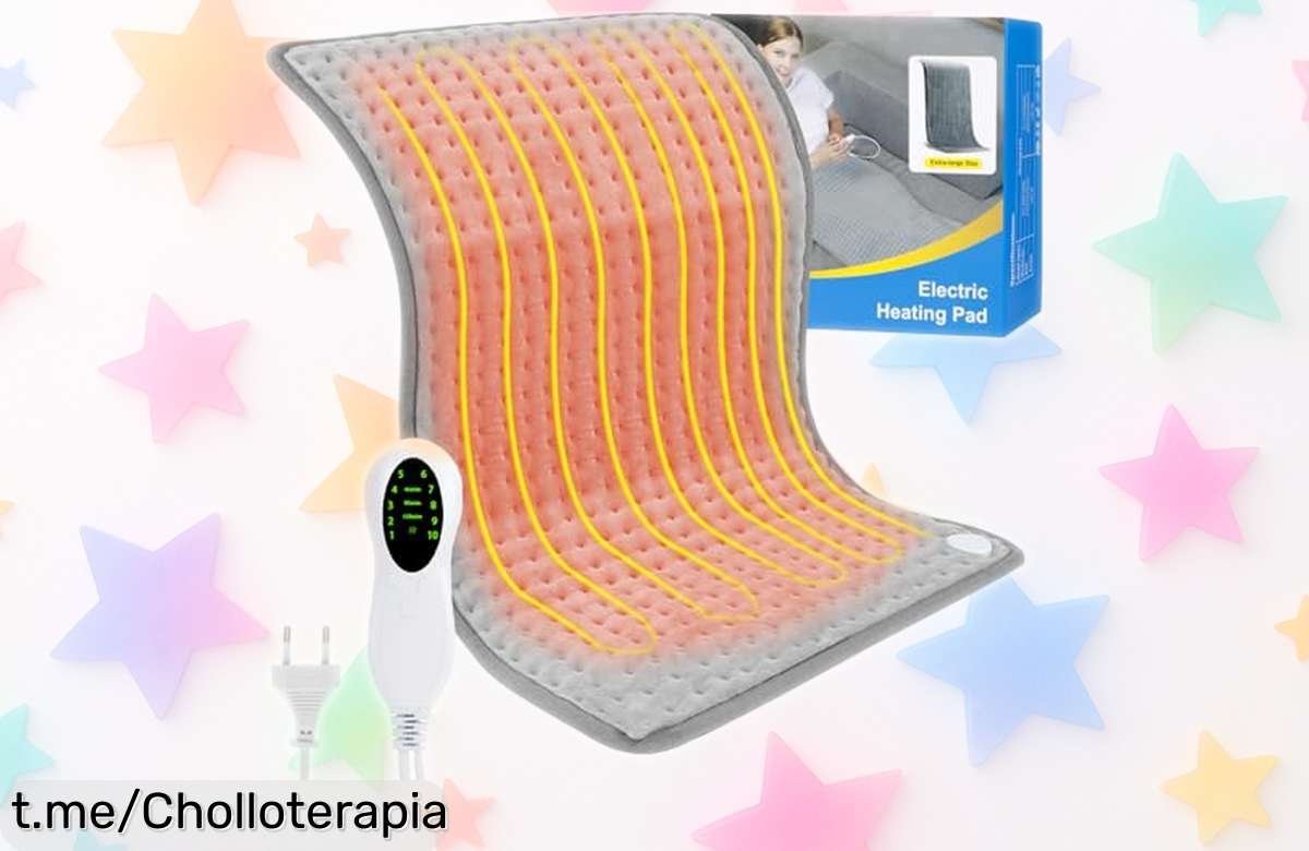 Manta eléctrica de 40×76 cm con 10 niveles de calor que te abraza: ¡aprofítala ahora a un precio rebajado y cuida tu espalda y cuello sin preocupaciones!