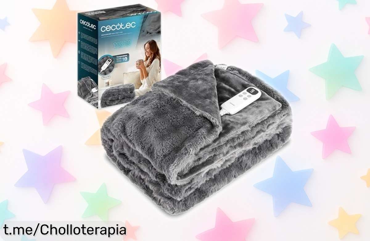 Manta eléctrica grande Cecotec a precio rebajado: siente el calor en tus noches y no dejes escapar este super chollo que te espera. ¡Compra ya antes de que se agote!