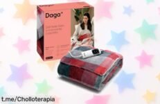 Manta térmica eléctrica súper suave para sofa: calienta en 5 minutos y te arropa con seguridad, ¡aprovecha este precio rebajado y dile adiós al frío ya!