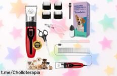 Maquina cortapelos para perros y gatos con 10 accesorios - ¡Chollazo a precio rebajado! Haz que tu peludo luzca genial mientras disfrutan juntos de momentos increíbles.